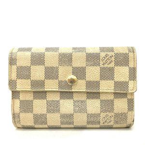 Louis Vuitton Cream and Gray Checkered Wallet